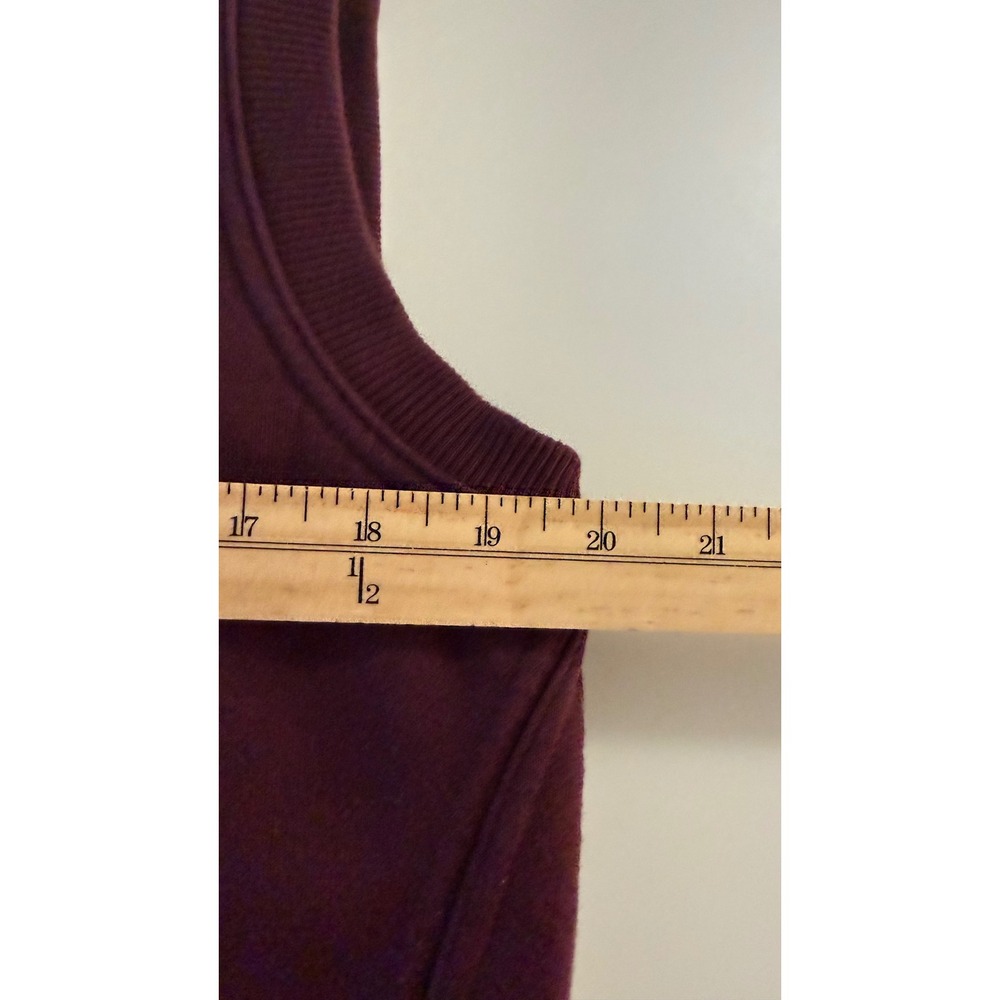 Nike Burgundy Sherpa Lined Fleece Vest Women's Size Large Full Zip Pockets - Picture 7 of 10